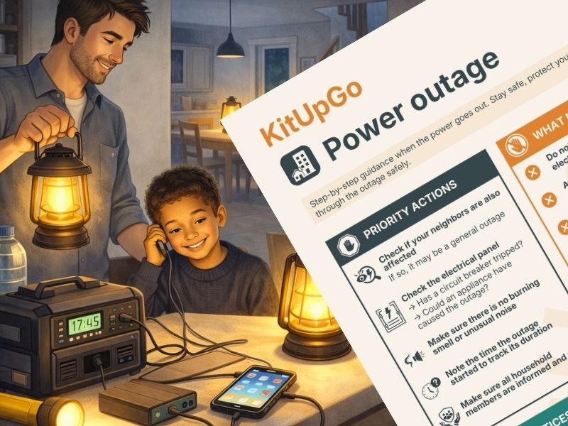 What to do in the event of a power outage